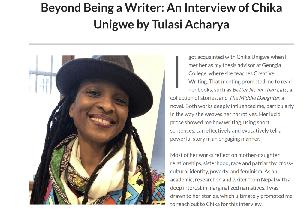 Interviewing Unigwe